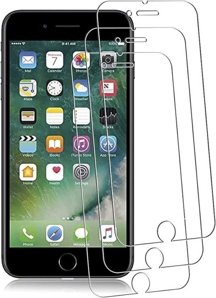 iPhone7 8 ガラスフィルム 3枚セット 強化 平面保護 耐衝撃 0.25mm 9H高硬度 2.5Dラウンドエッジ加工