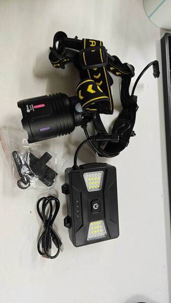 A02 ヘッドライト強力高輝度 USB充電式 led ライト 明るさ ヘッドランプ 11種点灯モード ズーム調節 ヘルメット用 電池式