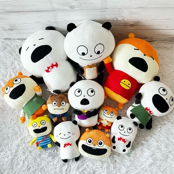 新品未使用品 にしむらゆうじ作品 まとめ売り カバンに付けられるぬいぐるみ こねずみ ごきげんパンダ ひるねする会 12点セット 201