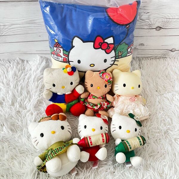 サンリオ sanrio ハローキティ Kitty レトロ 当時物 1998年 タカラ きせかえドール 未開封クッション 1997年製キティ まとめ売り 7