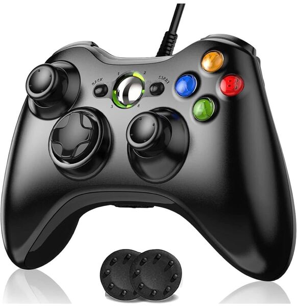 Elnicec Xbox 360 コントローラー 有線【2025新改良】x-box コントローラー PC ゲームパッド 有線ゲームパッド USB 高耐久ボタン