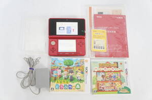 Nintendo CTR-001 ニンテンドー3DS ゲーム機 本体 とびだせどうぶつの森 ハッピーホームデザイナー ソフト セット 5906286041