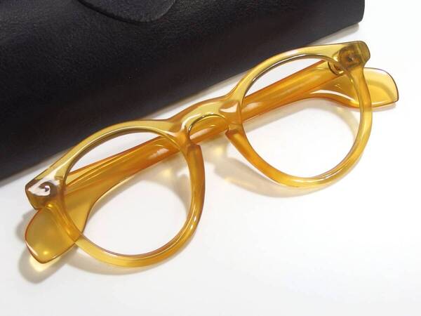【値引交渉歓迎】【美品★定価300万】最高級国産肉厚本べっ甲★K18金無垢&王様白甲ボストン眼鏡★ベッコート済2202】