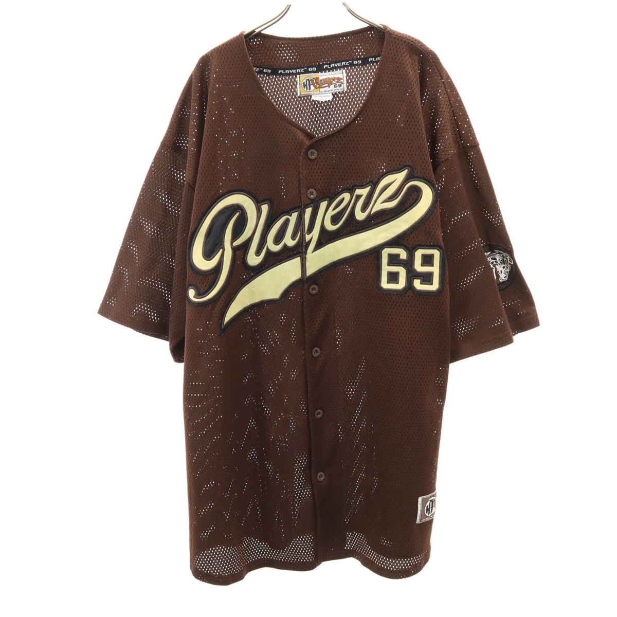 69 playerz ベースボールシャツ ゲームシャツ ビッグサイズ XL 茶色 2025年最新】Yahoo!オークション -playerz 69の中古品・新品・未