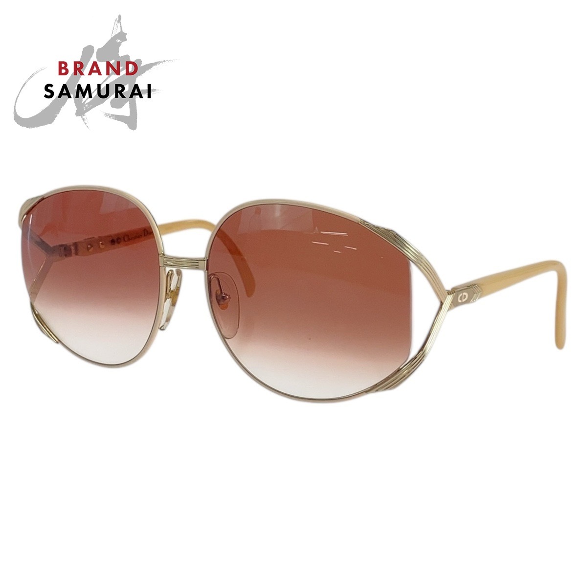 【ビンテージ】ディオール サングラス オクタゴナル ブラウン/ピンク ビンテージ】ディオール サングラス オクタゴナル ブラウン