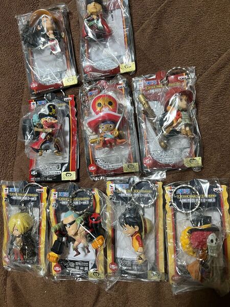 【コンプ】ONE PIECE 麦わらの一味 フィギュアキーホルダー 9体セット 未開封