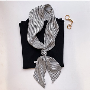 【JS-47】新品レディース スカーフ ストール巻き方 首元 おしゃれ 飾り 鋭角 多機能ネッカチーフ ホワイト