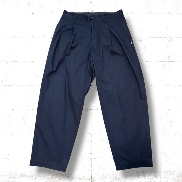 neighborhood ツータックパンツ 24SS スラックス アンクル ネイバーフッド 黒色 ブラック M 241SPNH-PTM06 TWO TUCK PANTS