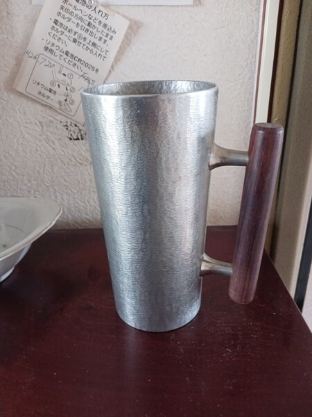 定価44000円 錫製 ジョッキ 大阪錫器 シルキージョッキ スーパーロング ビアジョッキ 錫製品 酒器