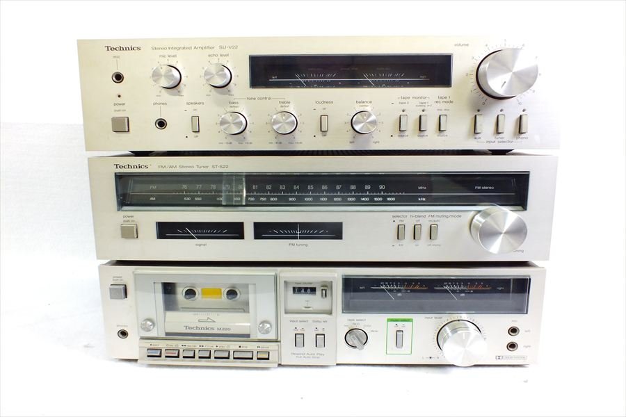 Technics SU-V15 アンプ / M222ダブルカセット2台set Yahoo!オークション -「su-v22」の落札相場・落札価格