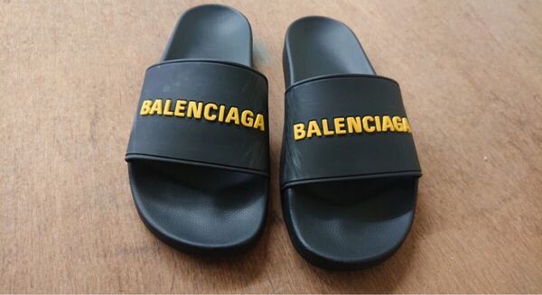 BALENCIAGA ビーチサンダルバレンシアガ EU 41 中古 27センチ ブラック