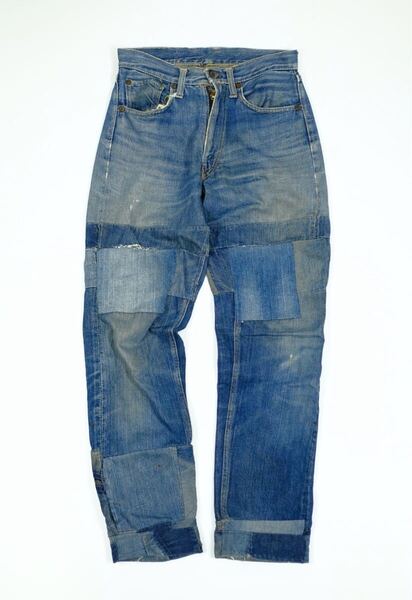 1950s Levi's 501xx ビンテージ 紙パッチ パッチワーク デニム 古着屋 USA製 オリジナル 60s リーバイス