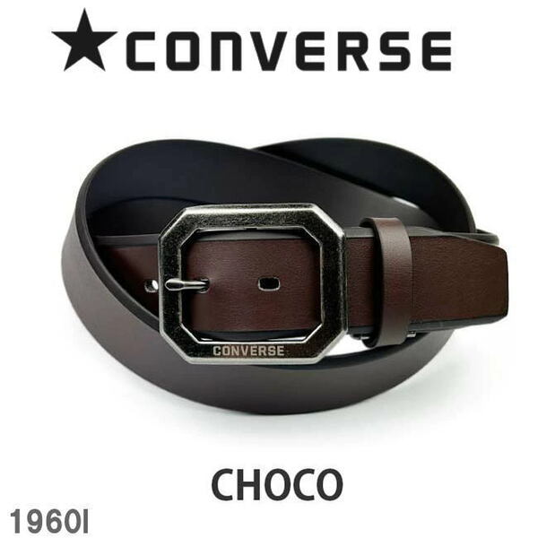 チョコ コンバース オクタゴン バックル ワイド ベルト 4cm ロング 1960