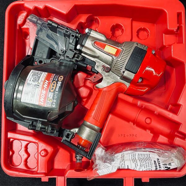 中古 メンテナンス品 マックス HN-90N1 高圧 90mm 釘打ち機 MAX ケース付
