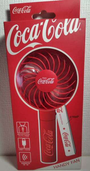コカコーラ ハンディファン 携帯扇風機 手持ち扇風機 コカ・コーラ レッド Coca Cola 充電式 カミオジャパン ノベルティグッズ