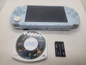 動作品 PSP プレイステーション・ポータブル 本体 PSP-2000 フェリシア・ブルー モンハン3rd MemoryStickProDUO 4GB