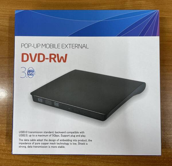 【未使用】POP-UP MOBILE EXTERNAL DVD-RW USB3.0 外付けDVDドライブ