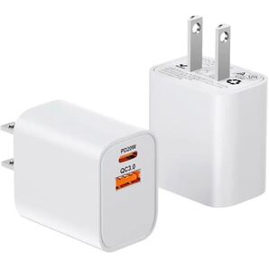 iphone 充電器 タイプc pd 20w 急速充電器 type-c【PSE認証済2個セット】 2ポート付き USB PD/QC 3.0対応