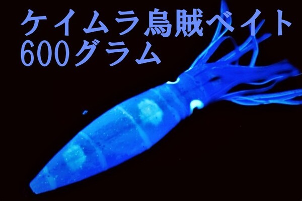超重量!マグロ釣りに!【リアルケイムラ烏賊ベイト約600グラムg 全長24cm】深海釣りドテラ流し クエ ヒラマサ イカ型ルアージグ