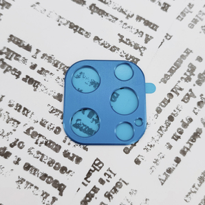 iPhone 12Pro カメラカバー アルミ ブルー (6)