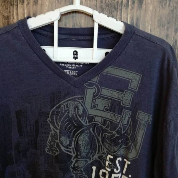 中古 アメリカ古着 ECKO UNLTD エコー Tシャツ メンズ 2XL 3L 紺色 ネイビー ビンテージ カジュアルブランド品 送料無料
