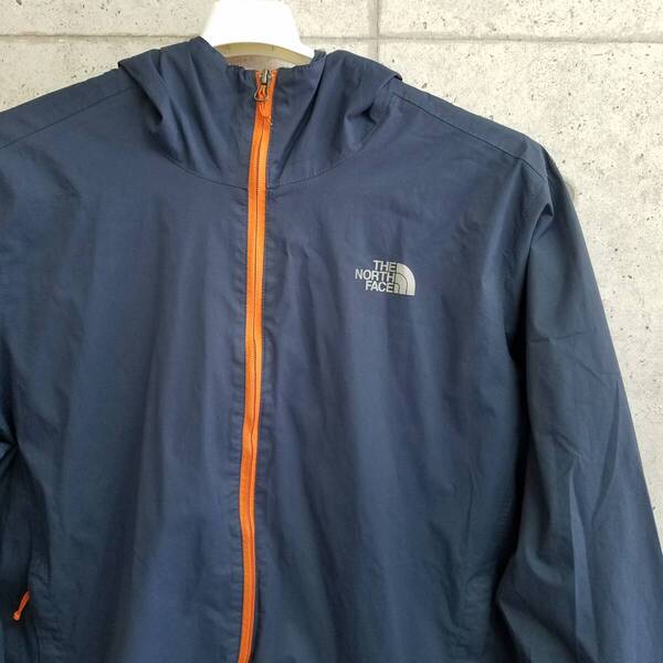 中古 アメリカ古着 THE NORTH FACE ノースフェイス ナイロンジャケット メンズ XLサイズ 2L LL 紺 オレンジ ビンテージ アウトドア用品