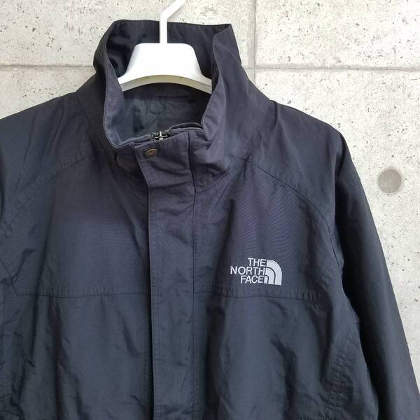 中古 アメリカ古着 THE NORTH FACE ノースフェイス ナイロンジャケット メンズ Mサイズ相当 黒 ビンテージ カジュアル アウトドア用品
