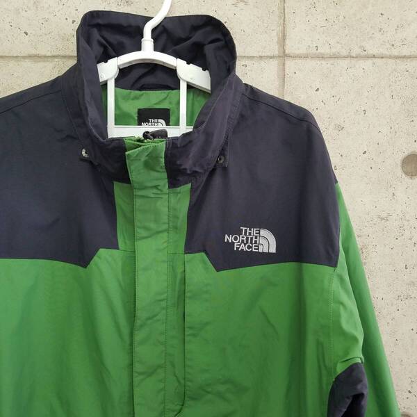 中古 アメリカ古着 THE NORTH FACE ノースフェイス ナイロンジャケット メンズ XXL相当 2XL 3L 緑 グリーン ビンテージ カジュアル