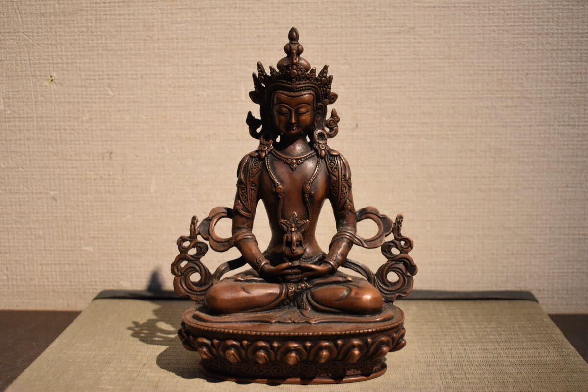 銅仏座像 チベット 仏教美術 仏像 佛 置物 銅製 骨董品 時代品 美術品 Yahoo!オークション -「チベット 仏教」(仏像) (銅製)の落札相場