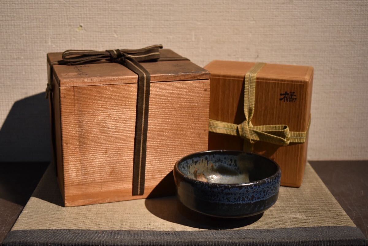 薩摩焼　古薩摩　牡丹文茶碗　合箱 Yahoo!オークション -「古薩摩 茶碗」の落札相場・落札価格
