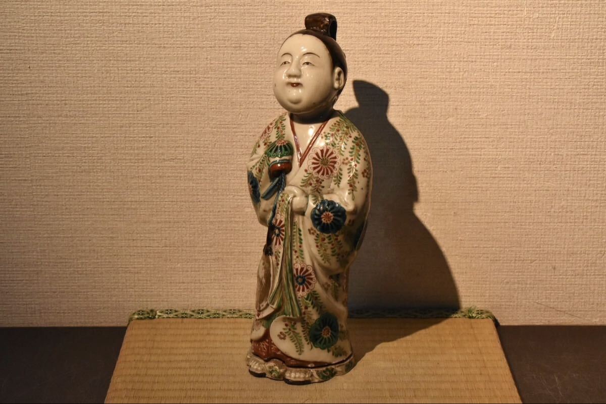A482 九谷焼 大日本阿部 人形 明治 アンティーク九谷置物日本人形 A482 九谷焼 大日本阿部 人形 明治 アンティーク九谷置物日本人形