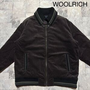 WOOLRICH ウールリッチ コーデュロイジャケット ボリュームネック ボンバージャケット ジャンパー アメカジ ダークグレーサイズ2XL玉FS1853