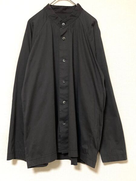 オムプリッセ イッセイミヤケ homme plisse issey miyake バンドカラー ニット シャツ 長袖 トップス コットン メンズ 2 M