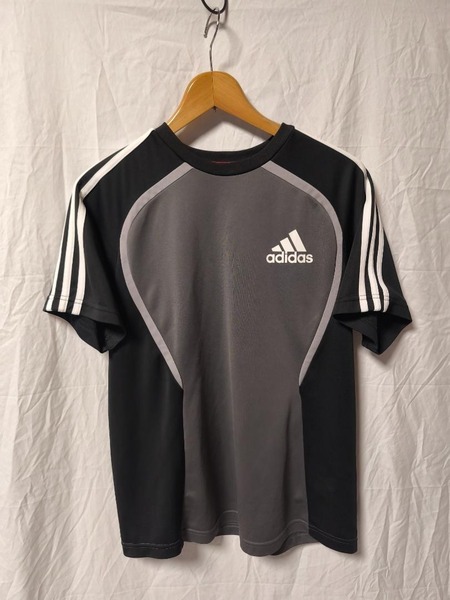 adidas トレーニング Tシャツ 3本ライン ドライ 半袖 メンズ M