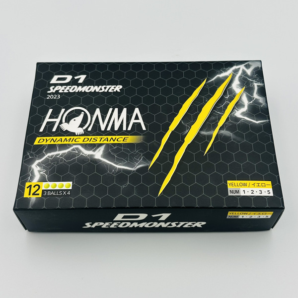 送料無料◆新品 ホンマ ゴルフボール HONMA D1 スピードモンスター イエロー 12個 1ダース 2023モデル BT2302 SPEEDMONSTER 本間ゴルフ