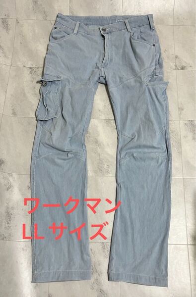 WORKMAN ワークマン フィールドコア 4D冷感パンツ ストレッチ カーゴパンツ LLサイズ ストライプ CS004