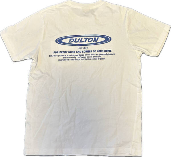 ★即決送料込み★DULTON ダルトン両面プリントポケットTシャツSホワイト★古着ユーズド
