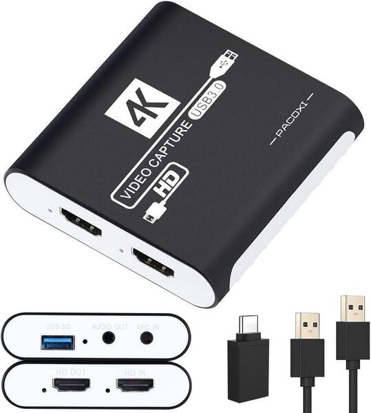 HDMI キャプチャーボード Switch対応 4K パススルー対応 1080P