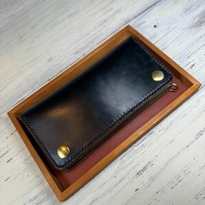 【トラッカーウォレット ロング 2層】 ホースバット シルバー ユニバーサル universal ファスナー