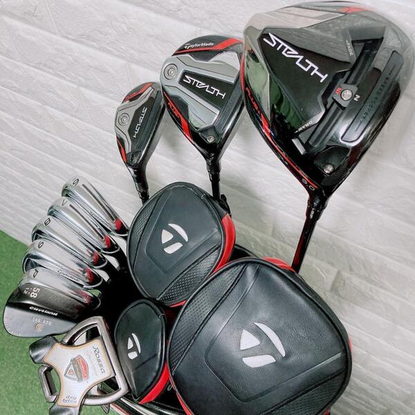 クラブのみ ゴルフクラブセット テーラーメイド ステルスプラス STEALTH PLUS RBZ 10本 男性 右利き スチールシャフト 初心者 入替