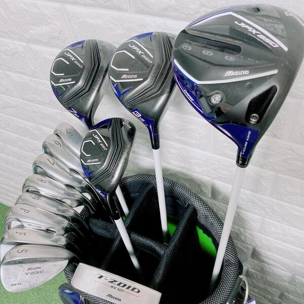 ゴルフクラブセット MIZUNO ミズノ JPX850 T-ZOID キャディバッグ 男性 右利き カーボンシャフト スチールシャフト 初心者