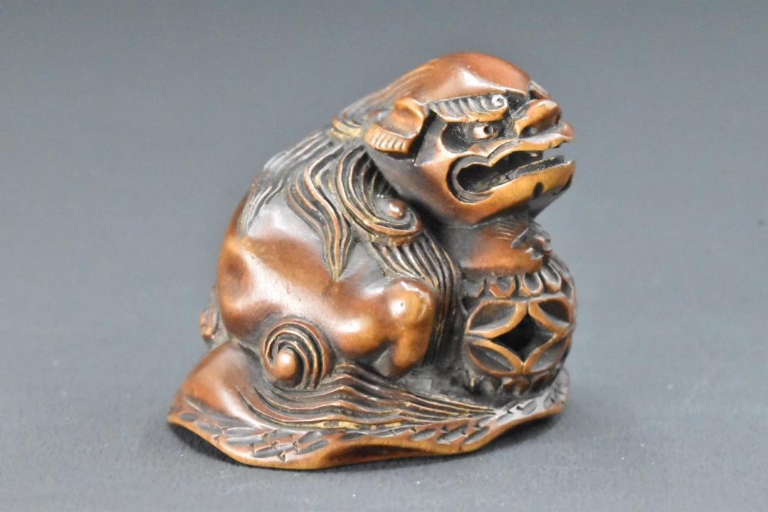 骨董 根付 黒檀 獅子 Yahoo!オークション -「:獅子」(根付) (東洋彫刻)の落札相場