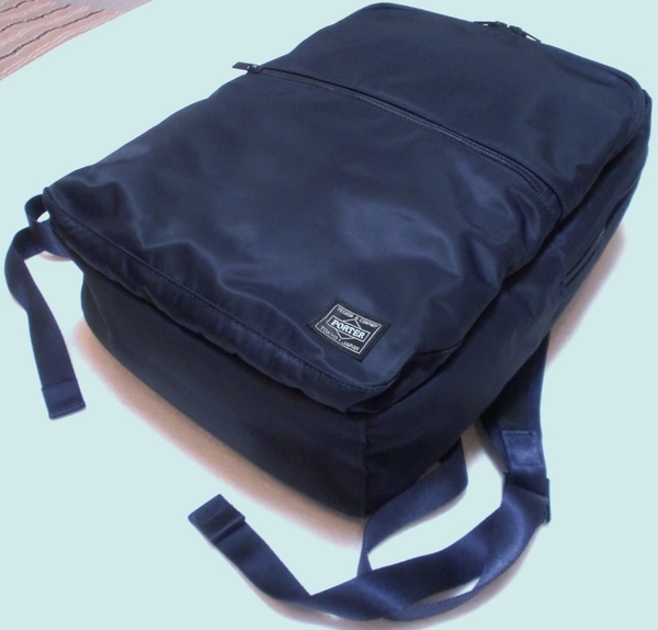 ★数回使用の美品★¥44000★即決・送料無料★吉田カバン ポーターPORTER TIMEタイム/DAYPACKデイパック・リュック ネイビー紺★655-17875