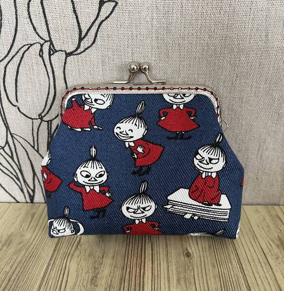がま口 / ポーチ/ 財布 / 小物入れ / ハンドメイド ☆リトルミイ・デニム調・19