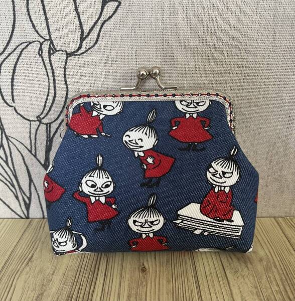 がま口 / ポーチ/ 財布 / 小物入れ / ハンドメイド ☆リトルミイ・デニム調・24
