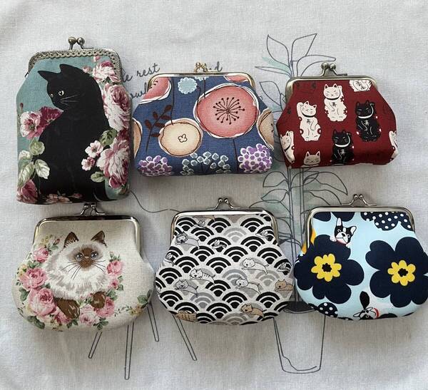 お纏め6個・がま口 / ポーチ / 財布 / 小物入れ / ハンドメイド