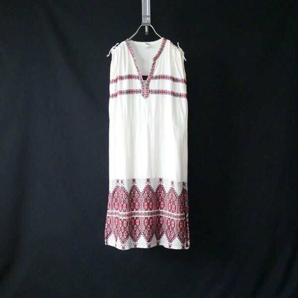 Made in Greece 70s vintage red embroidery onepiece ギリシャ製 70年代 ヴィンテージ 赤刺繍 ワンピース
