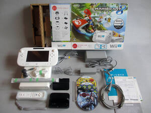 ☆★ 任天堂 WiiU 本体一式 32GB マリオカート8セット 超綺麗 シロ ソフト3本+9本 リモコンプラス等 箱取説備品完備 Nintendo Wii U ☆★