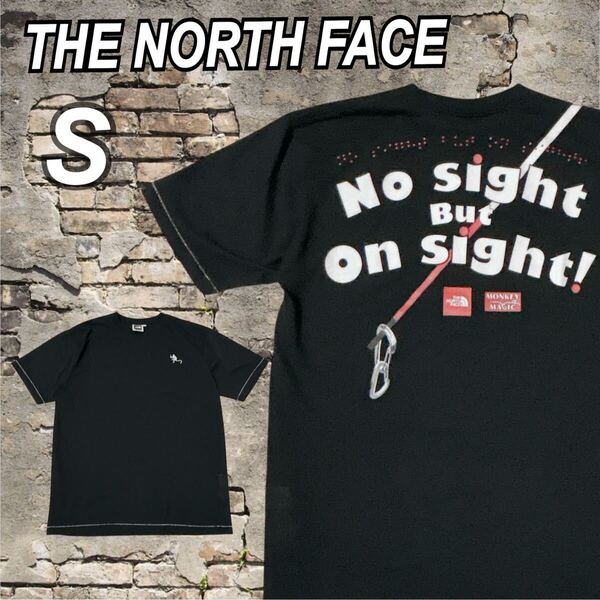 THE NORTH FACE ザノースフェイス メンズ Tシャツ S 半袖 バックプリント モンキーマジック NT 32055 アウトドア ブラック系 (G017)★