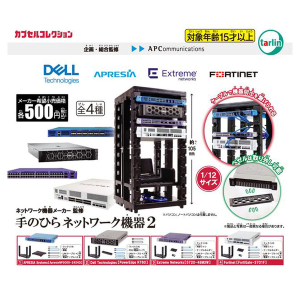 ★ケーブル青★新品★未開封★全4種類★コンプリート★手のひらネットワーク機器2★ガチャ★ガシャ★カプセルトイ★ミニチュア★★